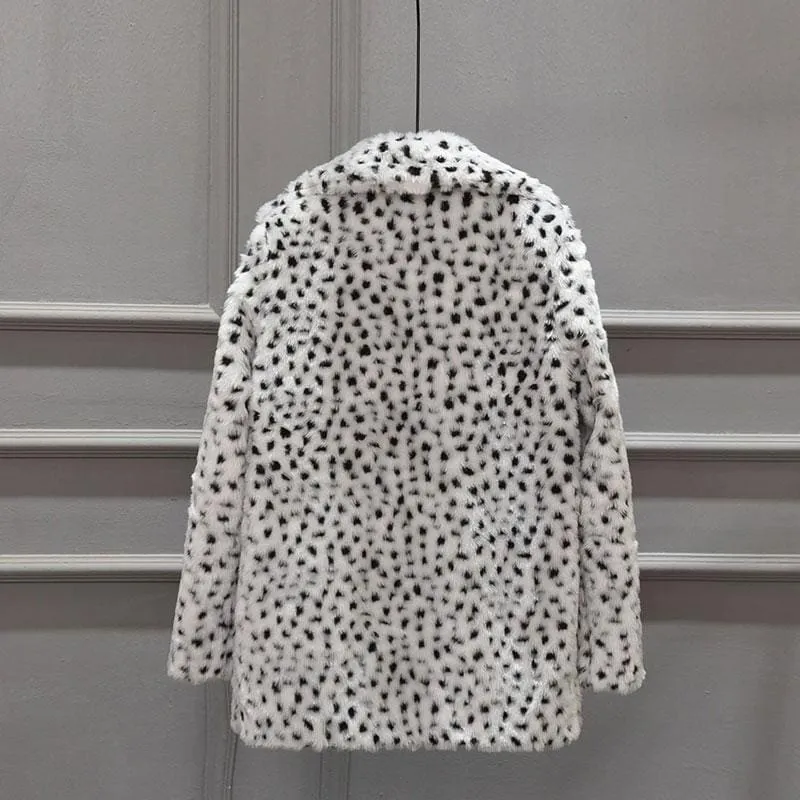 Women's Fall & Winter Leopard Daily Faux Fur Coat