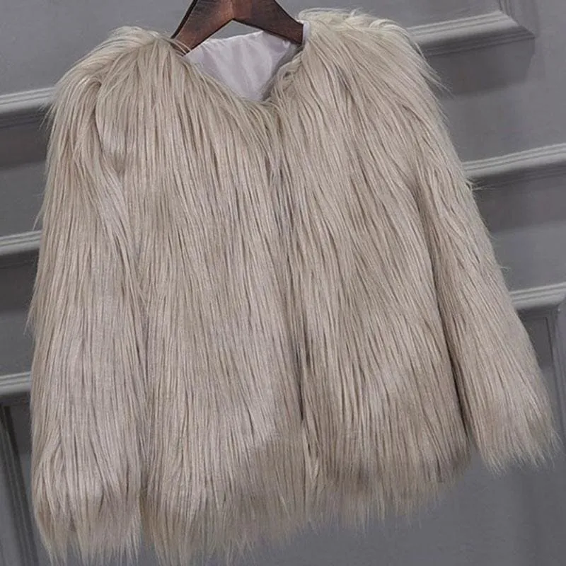 Women's Winter Daily Fashion Street Faux Fur Coat